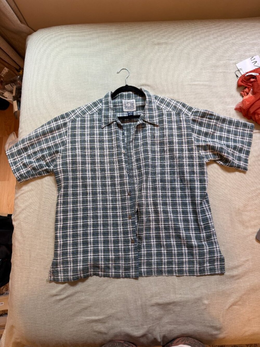 Mens Checked Textured button down - M - Picture 3 of 3